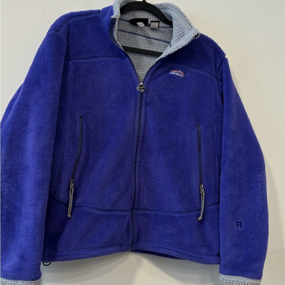 PATAGONIA R4 Jacket Women's large fleece full zip Majestic Purple Gray Inner